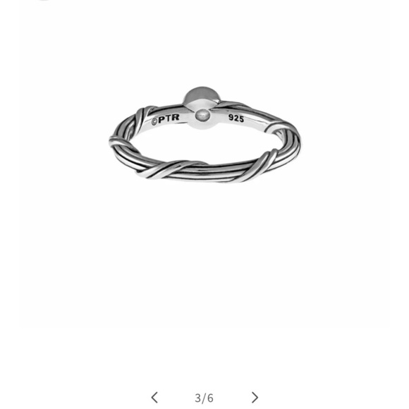 Peter Thomas Roth white topaz & sterling silver ring size 6 - Picture 7 of 7